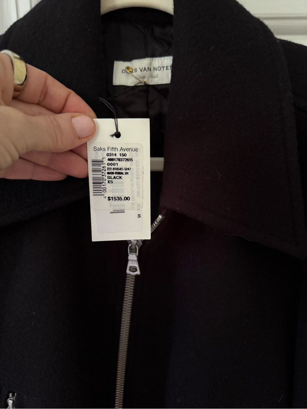 Dries Van Noten Black Puff-Sleeve Bomber Jacket - Picture 5 of 5